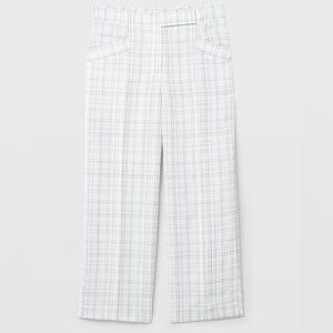 Club Monaco Plaid Signature Linen Blend Pant Size 6